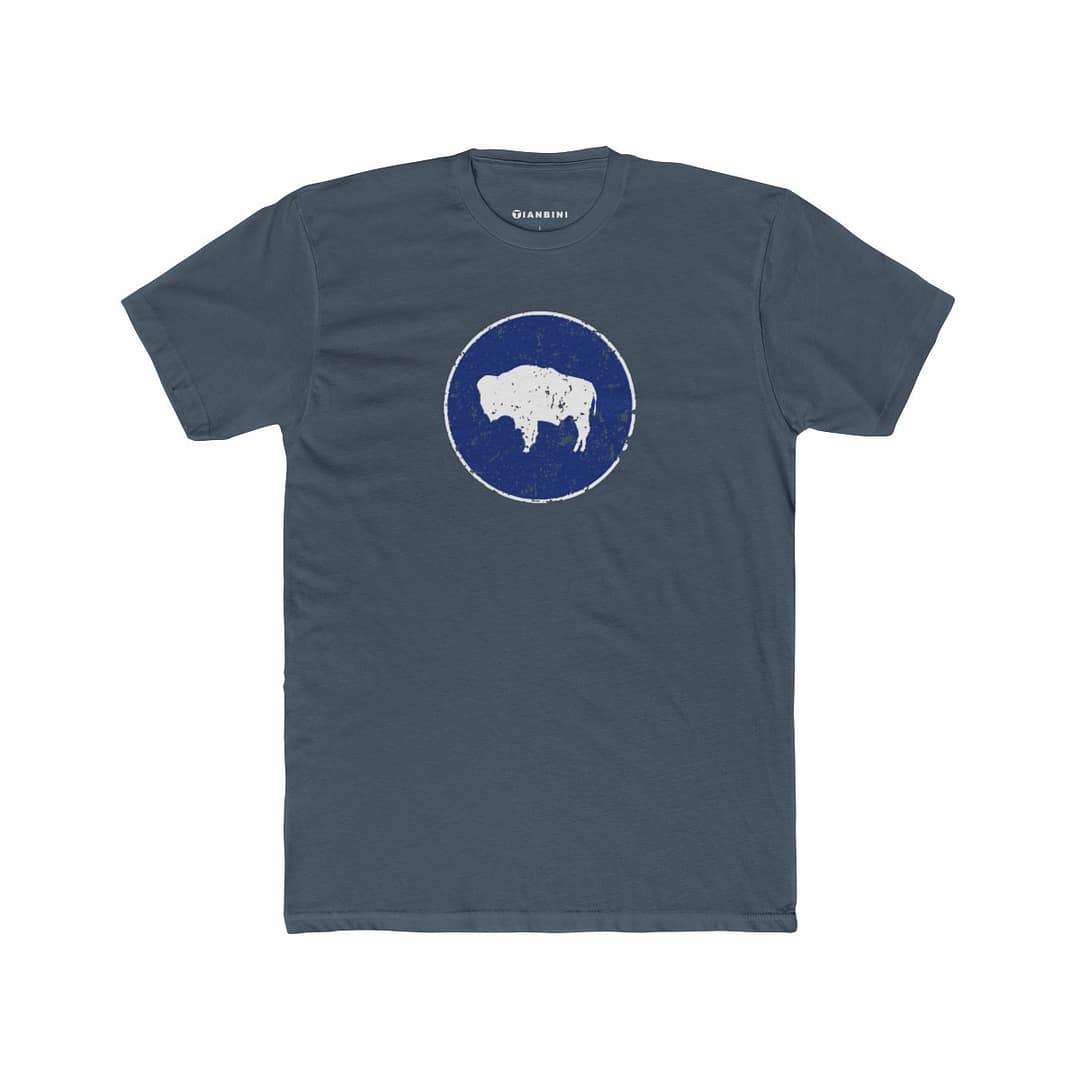 Men's Fitted Crew Tee - Wyoming Buffalo - Image 4