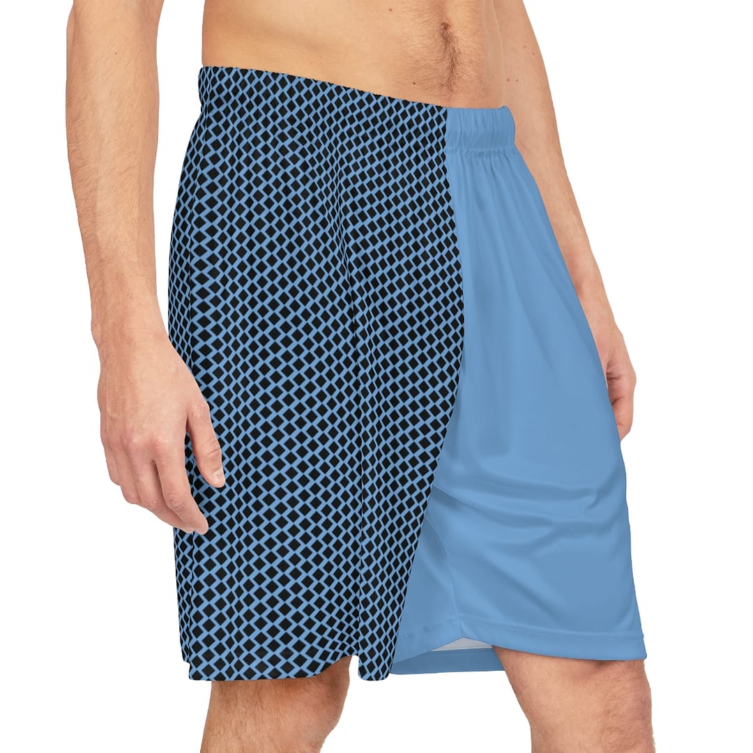 Basketball Shorts - Black Diamonds on Powder - Image 4