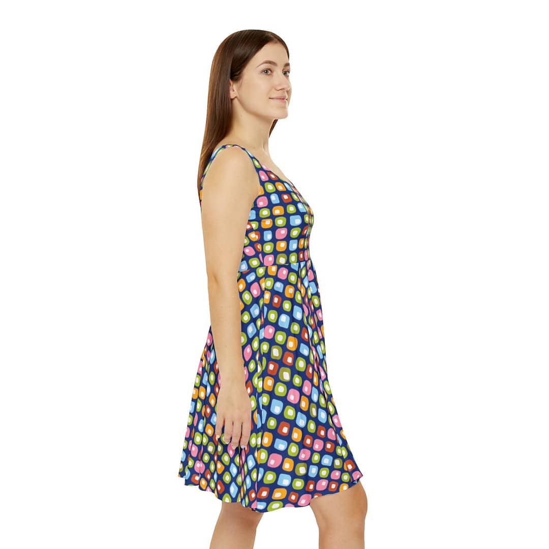 Skater Dress - Candy Olives in Water - Image 4