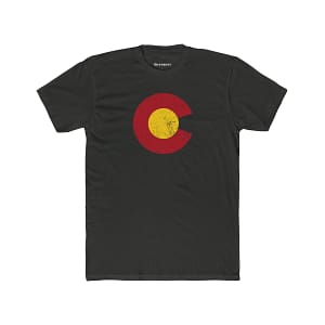 Men's Fitted Crew Tee - Colorado C and Sun