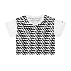 Crop Tee - Yin Yang White