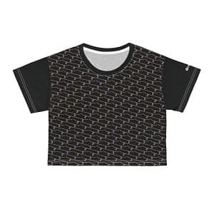 Crop Tee - Skateboards on Black