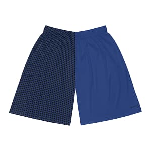 Basketball Shorts - Black Diamonds on Blue