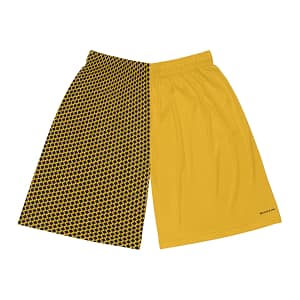 Basketball Shorts - Black Diamonds on Gold