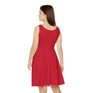 Skater Dress - Diamonds Red on Red