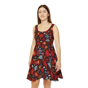 Skater Dress - Art Nouveau in the Night