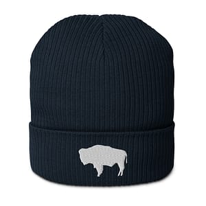 Beanie Organic Ribbed - Great White Buffalo