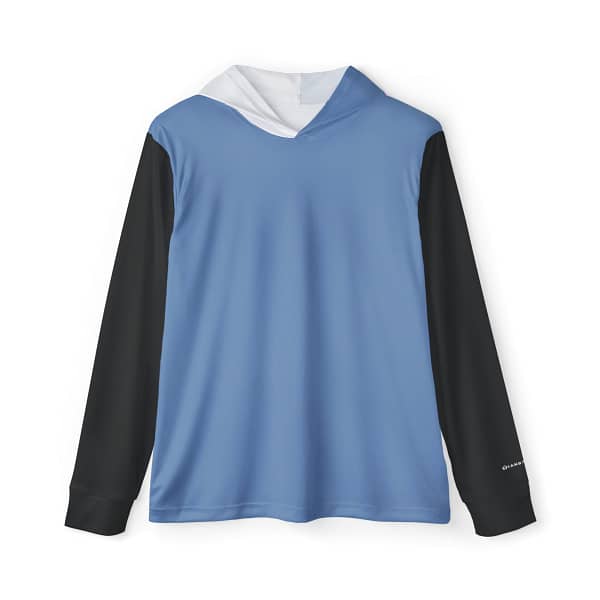 Men's Warmup Hoodie - Light Blue, White, and Black